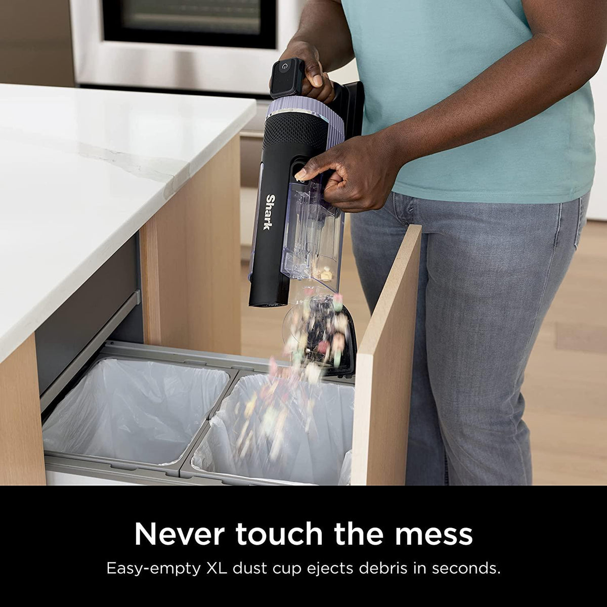 Shark IZ862H Stratos Cordless Vacuum with Clean Sense IQ and Odor Neutralizer, DuoClean PowerFins HairPro, Includes Duster Crevice Tool &amp; Anti-Allergen Brush, Up to 60 Minute Runtime, Ash Purple