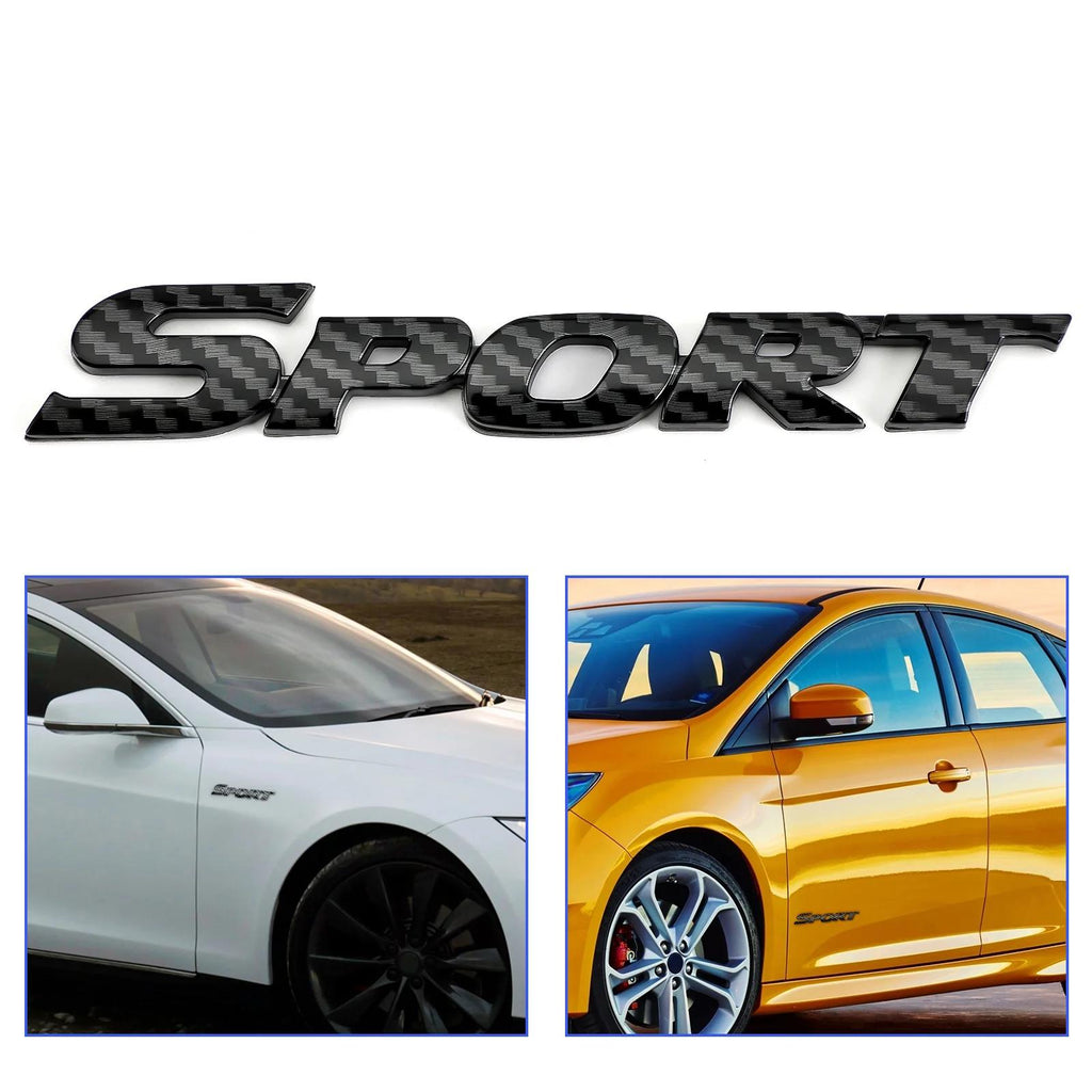 3D Metal Sport Logo Car Trunk Tailgate Emblem Badge Decal Sticker Carbon Generic