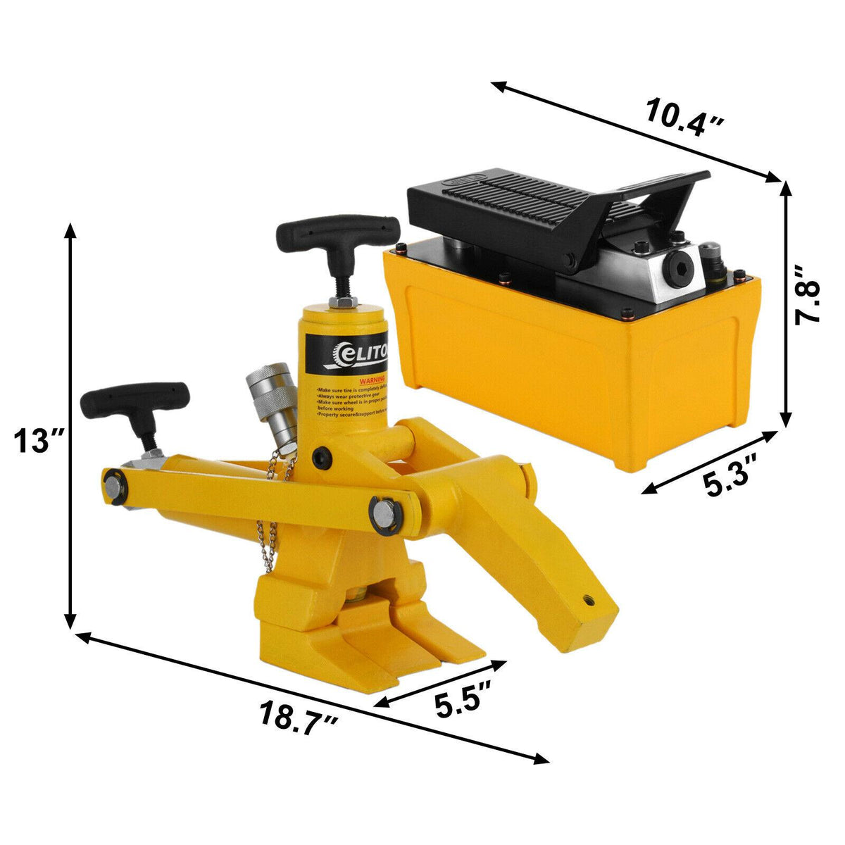 Tractor Truck Hydraulic Bead Breaker Tire Changer Foot Pump Heavy Duty Kit