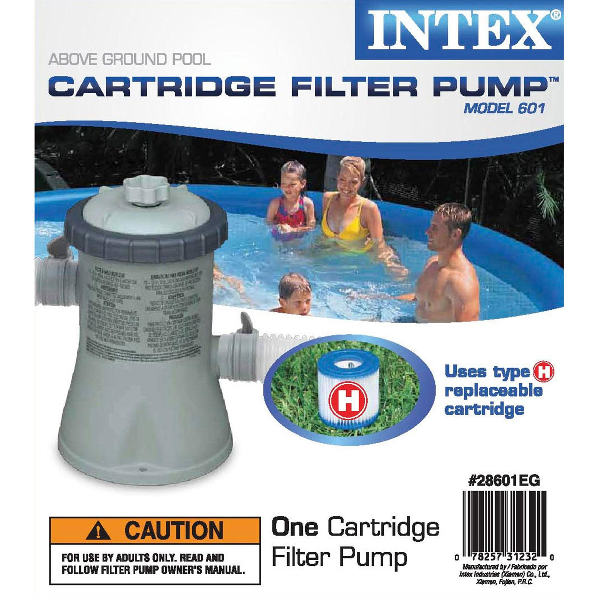 intex 12 ft x 30 in steel frame pool | cover | filter pump | h cartridge 2 pack