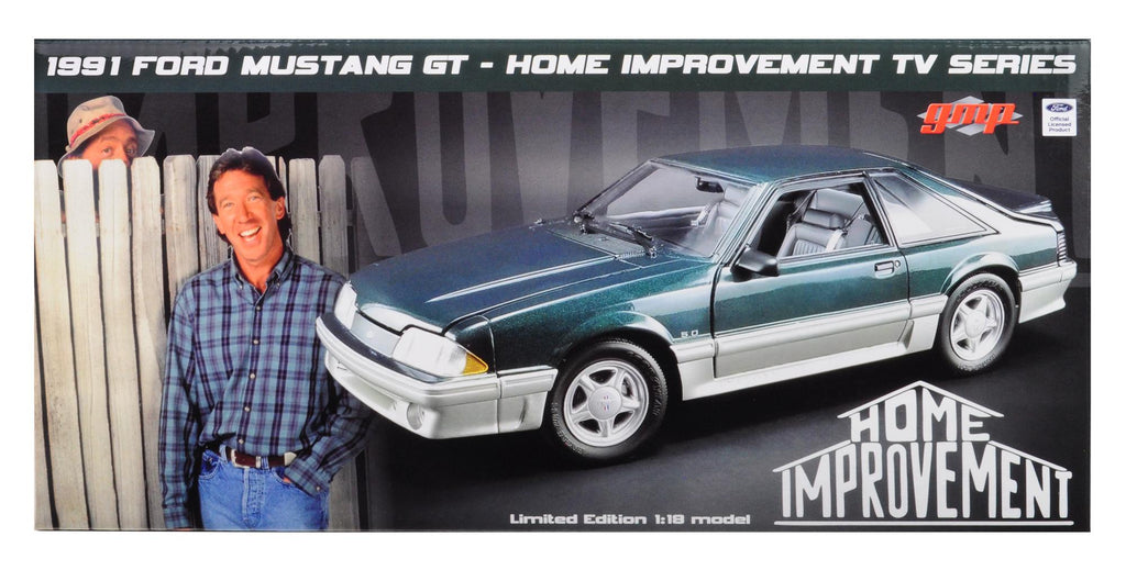 1991 Ford Mustang GT 5.0 Deep Emerald Green Met. "Home Improvement" TV Series Ltd Ed 600 pcs 1/18 Diecast Model Car GMP
