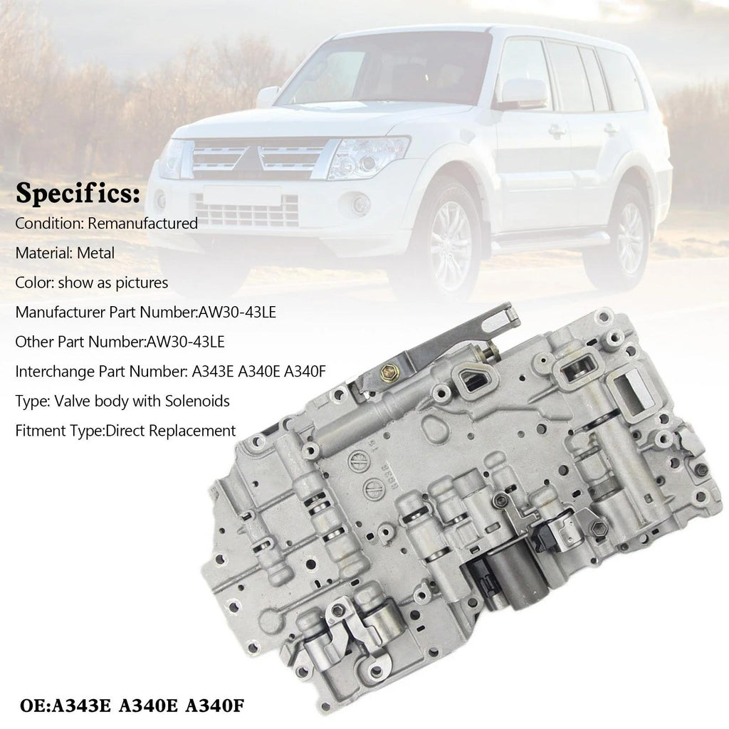 2000-2011 Toyota Hiace 4 SP R/AWD L4 2.7L 2.5L 3.0L A343E A340E A340F Transmission Valve Body Generic