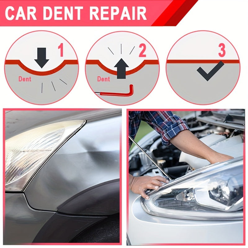 18pcs Car Tool Kit, Stretchable Adjustable Grab, Air WedBag Pump, Undamaged Wedge, Wrench, Nut And Handbag Roadside Car Emergency Kit