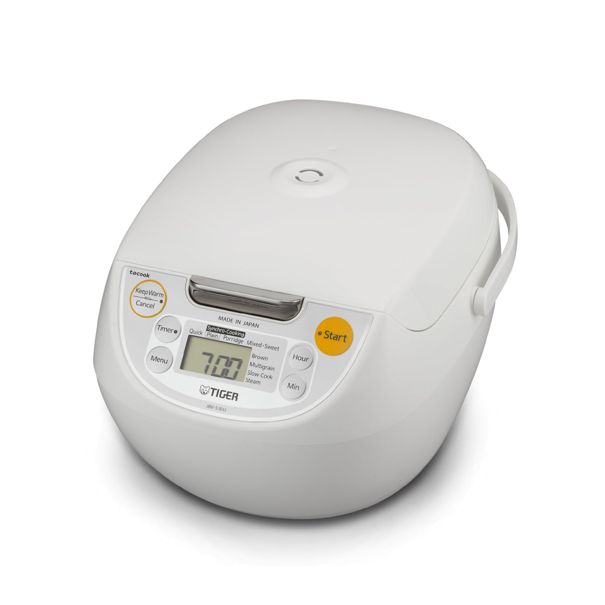 JBV-S10U 5.5-Cup (Uncooked) Micom Rice Cooker and Warmer with Tacook Food Steamer CooTray Technology, White
