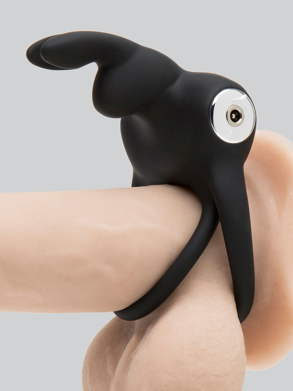Happy Rabbit Stimulating Rechargeable Rabbit Cock Ring, Black
