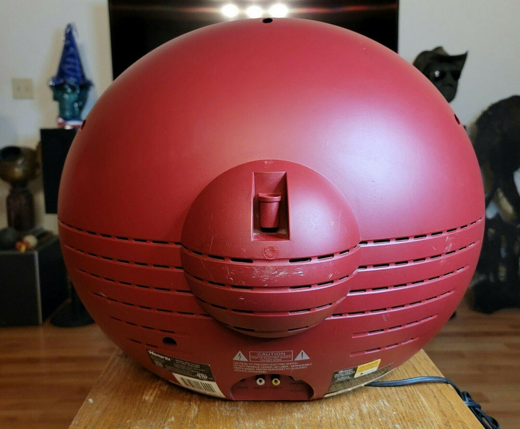 memorex msp-tv1300 video ball 13" red sphere tv w/ shield