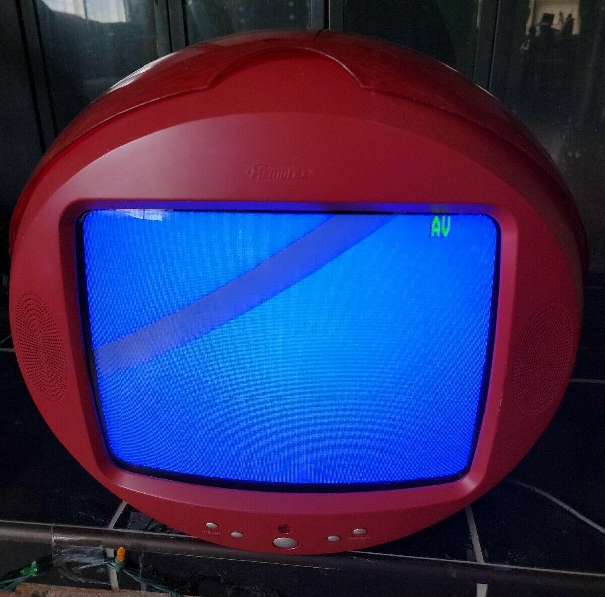 memorex msp-tv1300 video ball 13" red sphere tv w/ shield