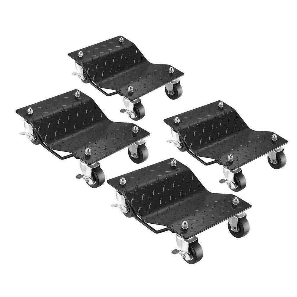 Car Tire Skate Dolly 4-Pack 1,500 lbs. Capacity Premium Steel for Mechanical Use