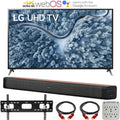 lg 70 inch led 4k uhd smart webos tv 2024 with deco home 60w soundbar bundle