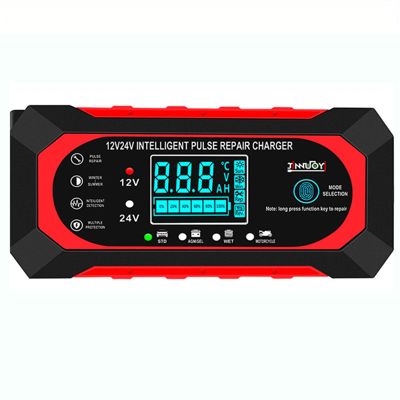 12V 10A 24V 5A Car Battery Charger Fully Automatic Smart Fast Charging For AGM GEL WET Lead Acid Battery Charger