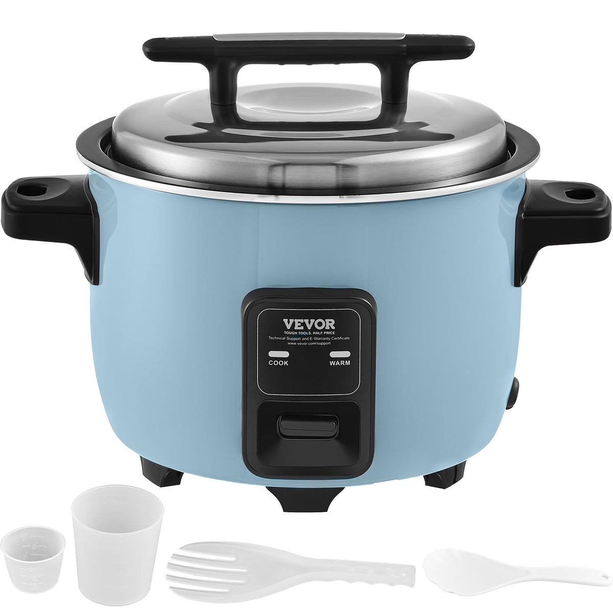 Commercial Rice Cooker, 40-Cup Rice Cooker, 8.45 Qt / 8 Liter LarRice Cooker and Warmer with Nonstick Inner Pot, Fast Cooand 24-Hour Keep Warm, with Rice Cup and Paddle, for Restaurant