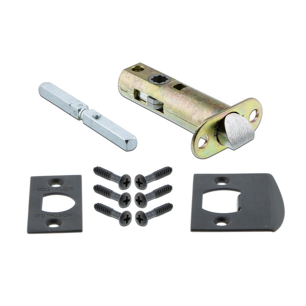 Meadows Plate 2-3/4 in. Backset Oil-Rubbed Bronze PassaHall/Closet Crystal Glass Door Knob