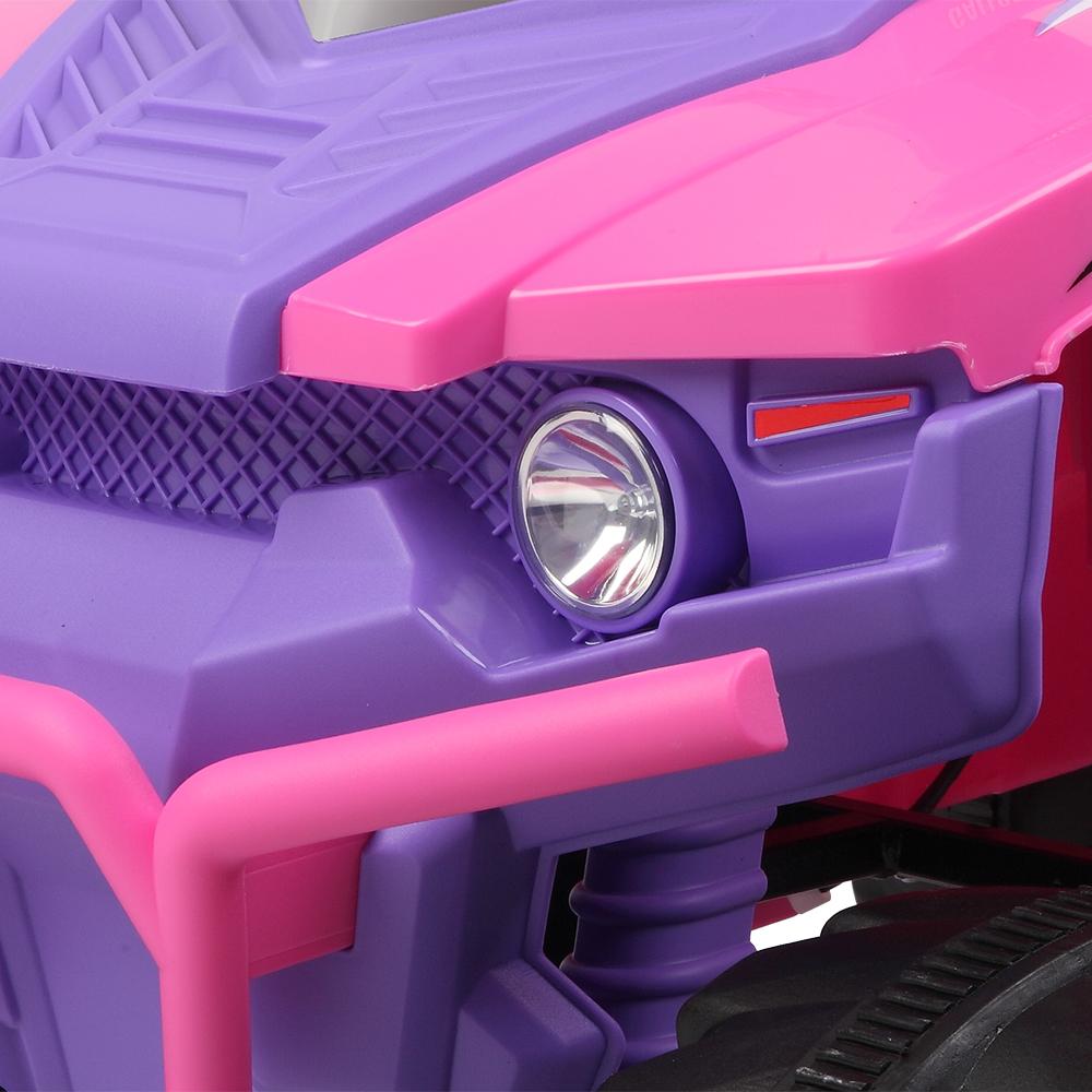 Ride on Car ATV for Kids, 12V Battery Powered Kids Electric Vehicle, 4 Wheeler Quad with Headlights, MP3, USB, Volume Control, LarSeat, Electric Ride on Toys for Boys Girls, Two Speed Mode, Q11293
