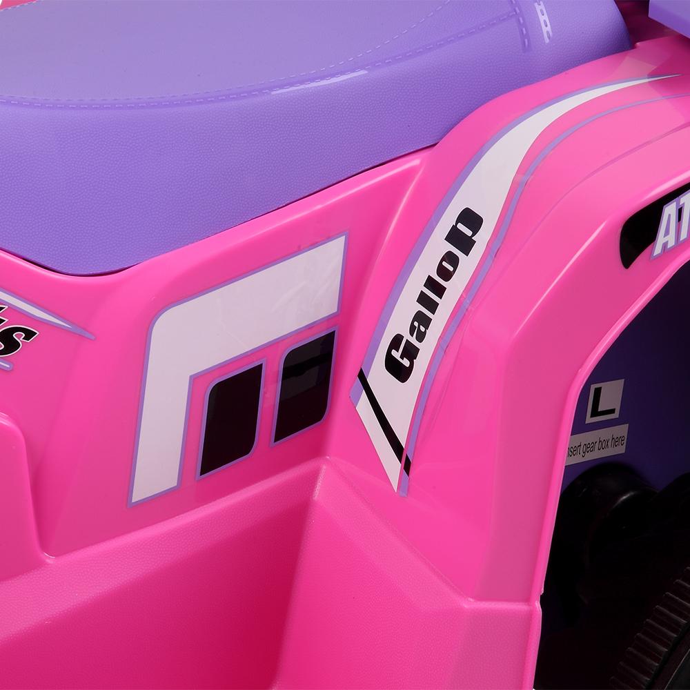 Ride on Car ATV for Kids, 12V Battery Powered Kids Electric Vehicle, 4 Wheeler Quad with Headlights, MP3, USB, Volume Control, LarSeat, Electric Ride on Toys for Boys Girls, Two Speed Mode, Q11293