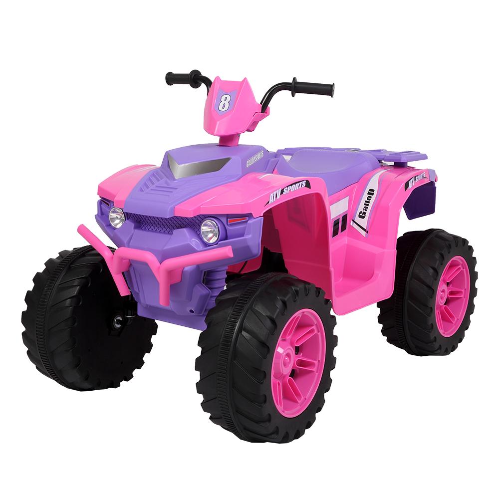 Ride on Car ATV for Kids, 12V Battery Powered Kids Electric Vehicle, 4 Wheeler Quad with Headlights, MP3, USB, Volume Control, LarSeat, Electric Ride on Toys for Boys Girls, Two Speed Mode, Q11293