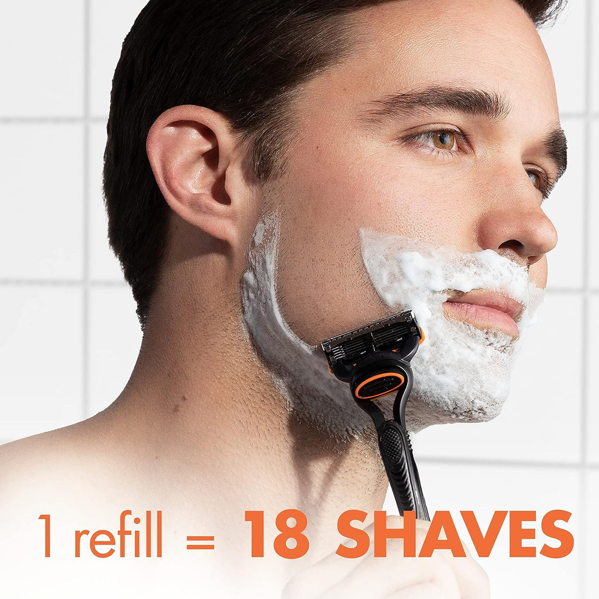 Gillette Fusion5 Mens Razor Blade Refills, 12 Count, Lubrastrip for a More Comfortable Shave
