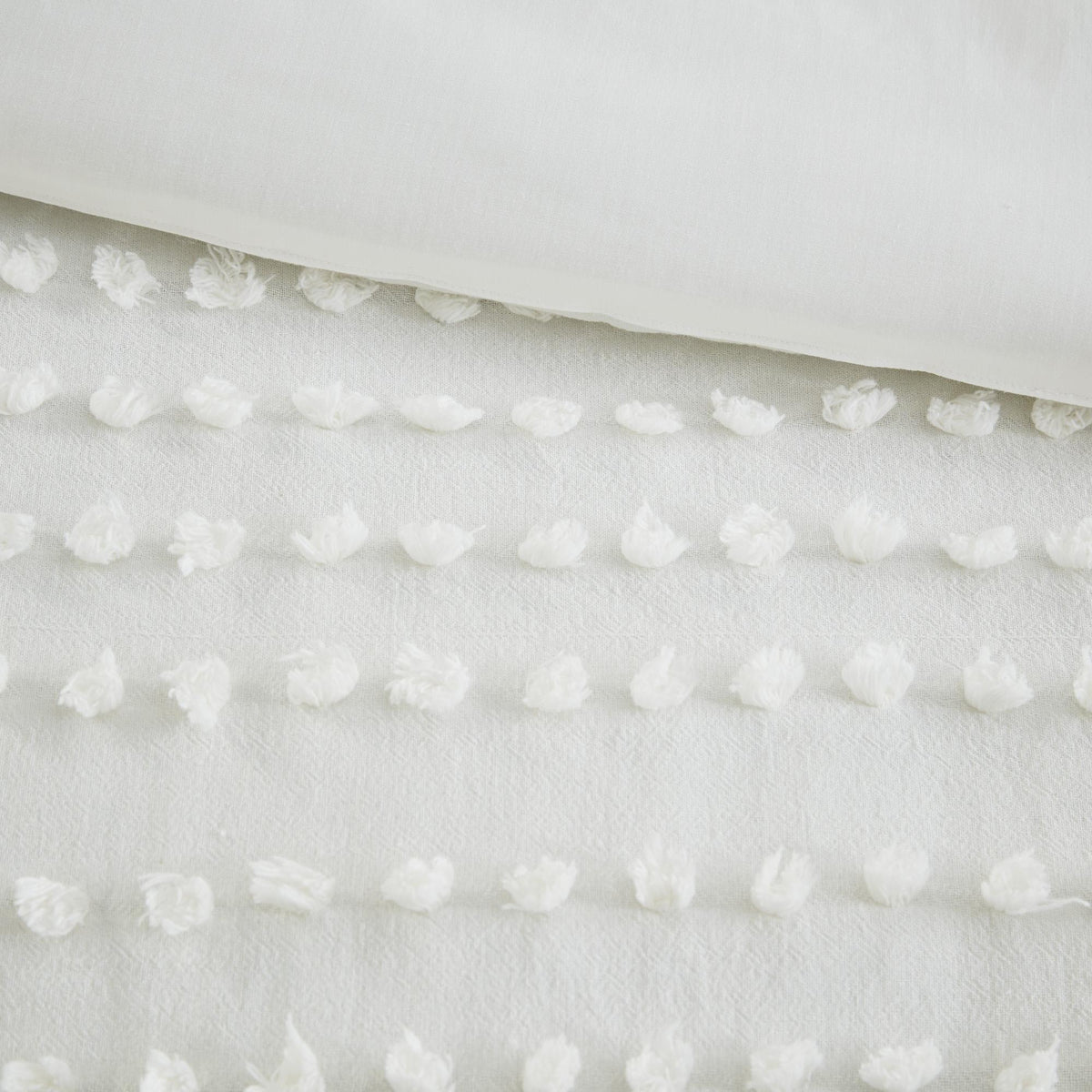Comfort Spaces Phillips Cotton Jacquard Comforter Set, Full/Queen, Ivory