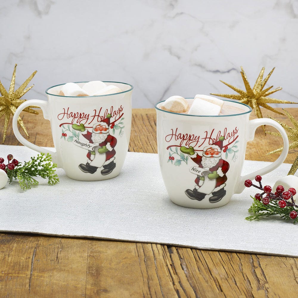WinterberrySet of 2 Naughty and Nice Mugs