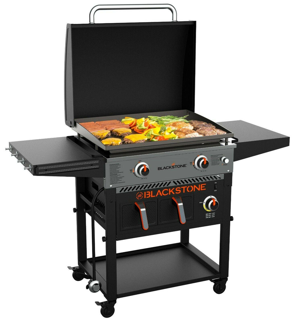 2-Burner 28" Griddle with Electric Air Fryer and Hood