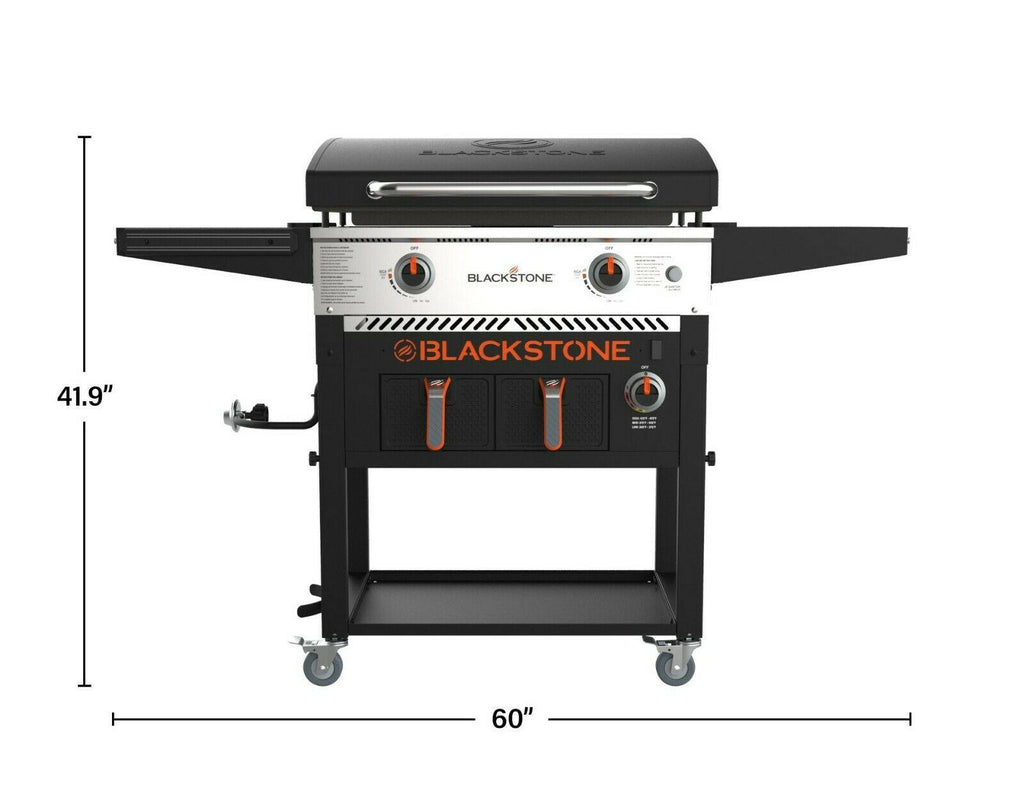 2-Burner 28" Griddle with Electric Air Fryer and Hood