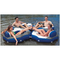 58854EP River Run Connect Lounge Inflatable Floating Water Tube (7 Pack)