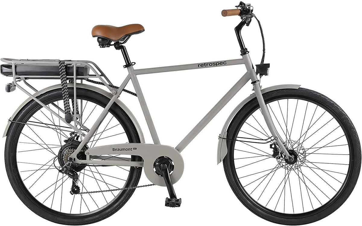 Retrospec Hybrid-Bicycles Retrospec Beaumont Rev City Electric Bike – 20MPH Ebike with 36V/350W Motor &amp; 10.4Ah Battery - 7 Speed E Bike for Men &amp; Women