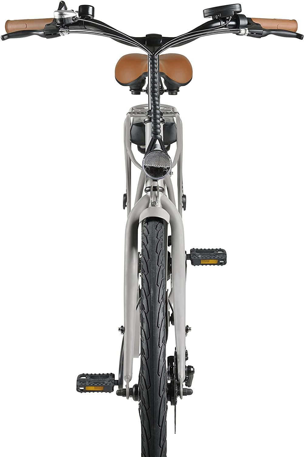 Retrospec Hybrid-Bicycles Retrospec Beaumont Rev City Electric Bike – 20MPH Ebike with 36V/350W Motor &amp; 10.4Ah Battery - 7 Speed E Bike for Men &amp; Women