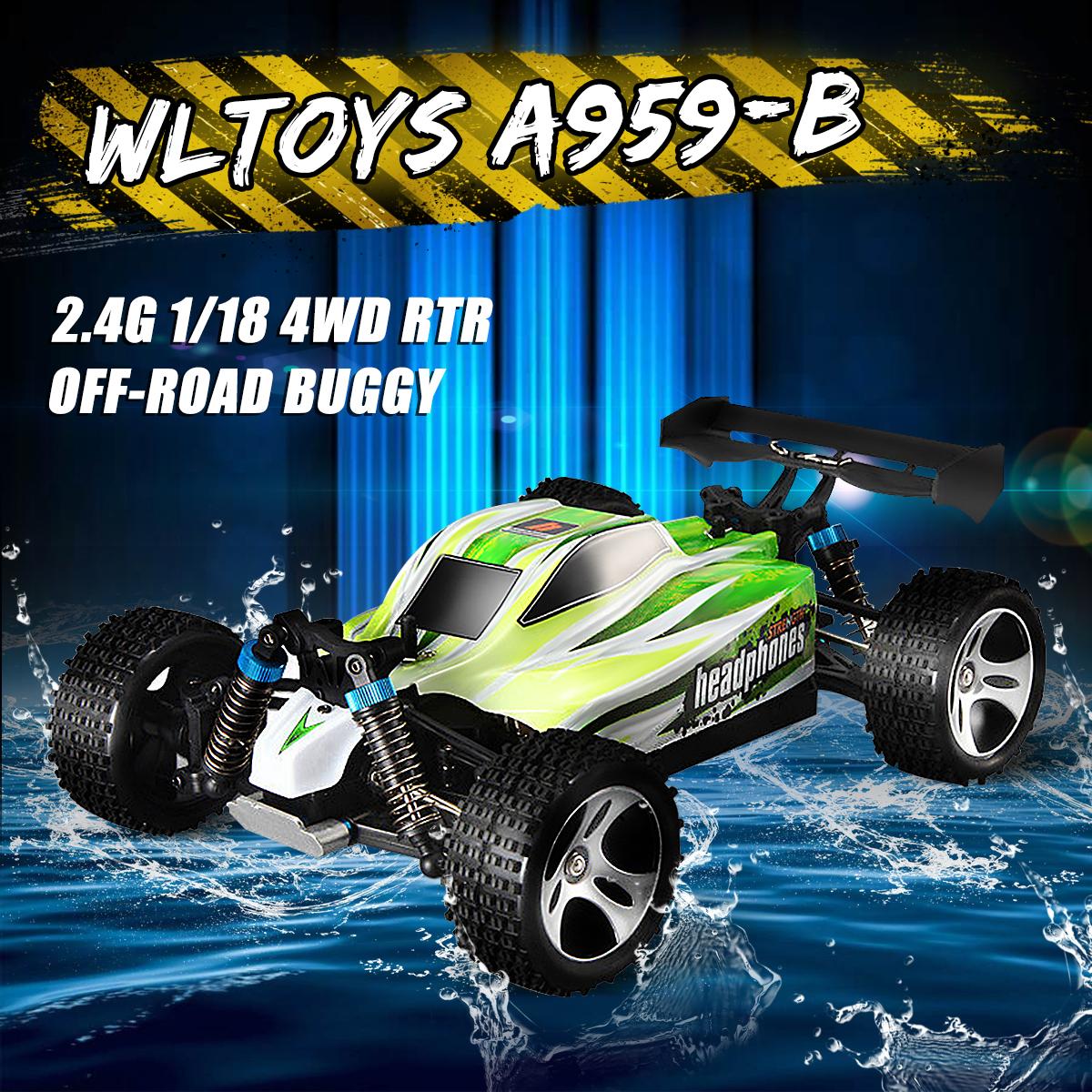 Wltoys A959B 1:18 4D 2.4G Upgraded 540 Brush Motor High Speed 70km/h RC Car Truck By