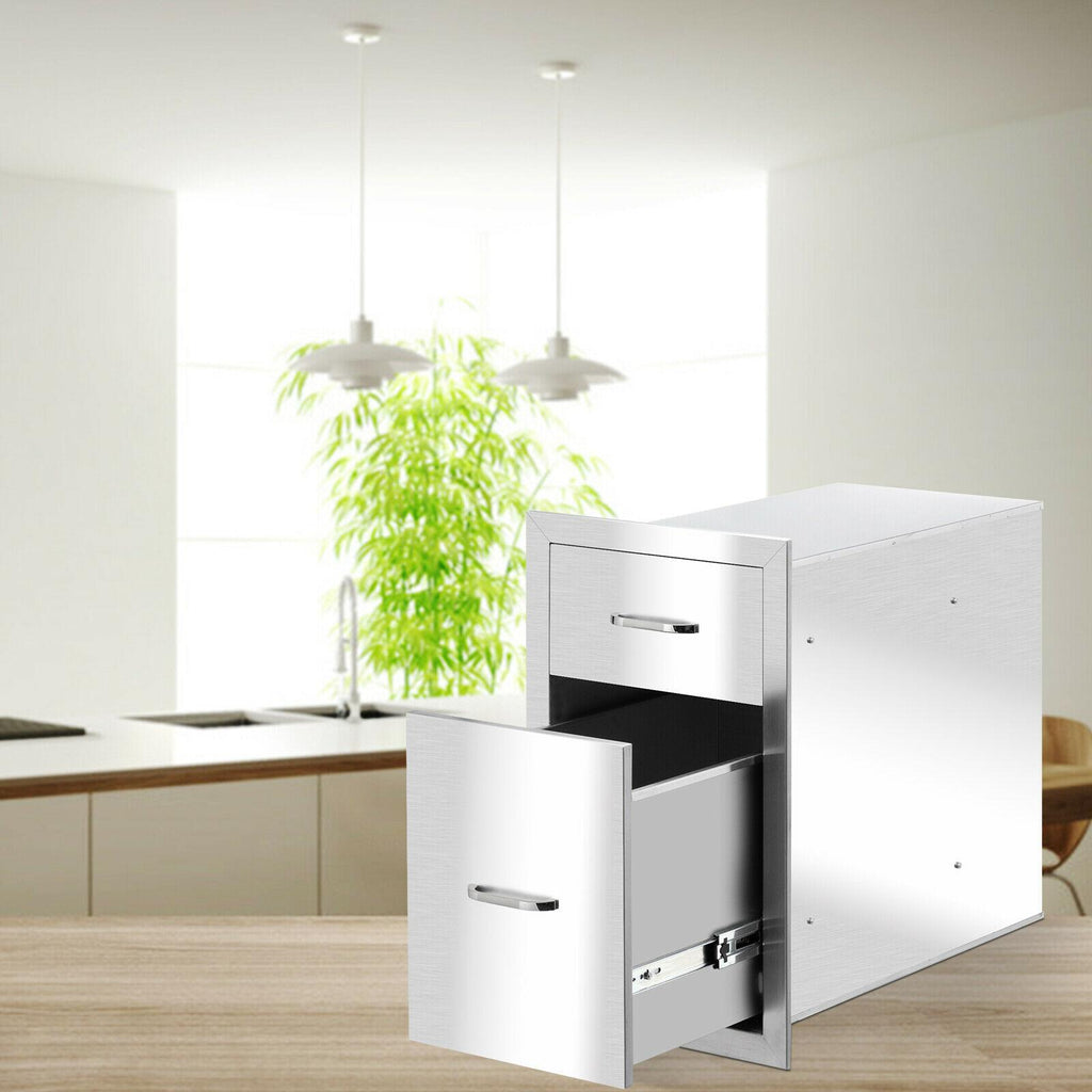 Outdoor Kitchen Drawer  Steel Layer Access Door BBQ Drawer Large