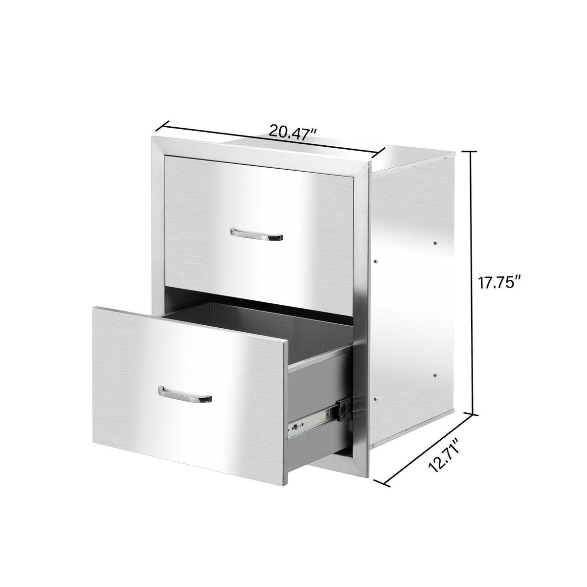 Outdoor Kitchen Drawer  Steel Layer Access Door BBQ Drawer Large