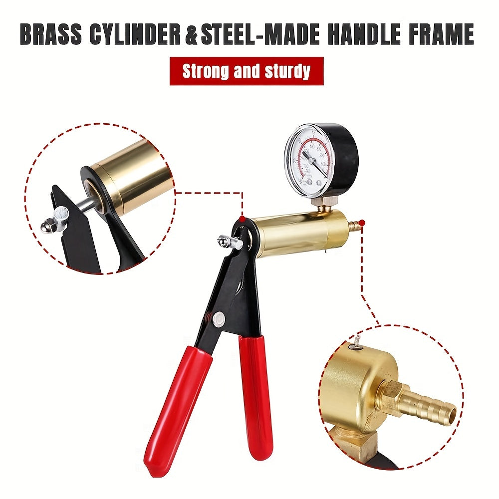 2 In 1 Brake Bleeder Kit, Hand Held Vacuum Pump Test Set, For Automotive With Protected Case,Adapters, One-Man Brake And Clutch Bleeding System