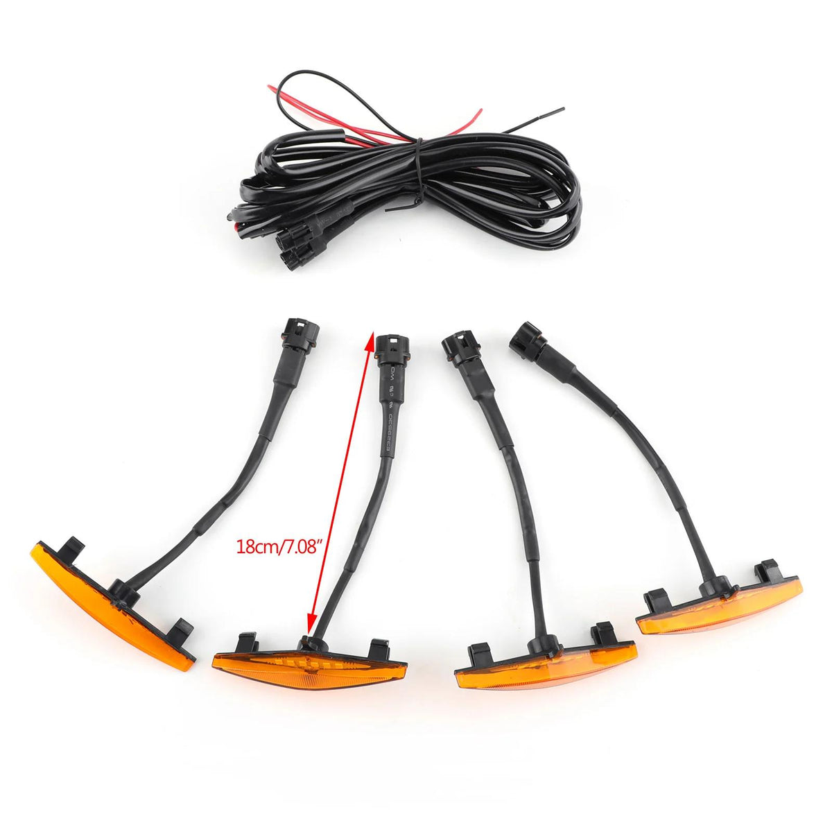 4PCS Plastic Car Grilles Grill LED Lights For Toyota 4Runner TRD Pro 2014-2023 Generic