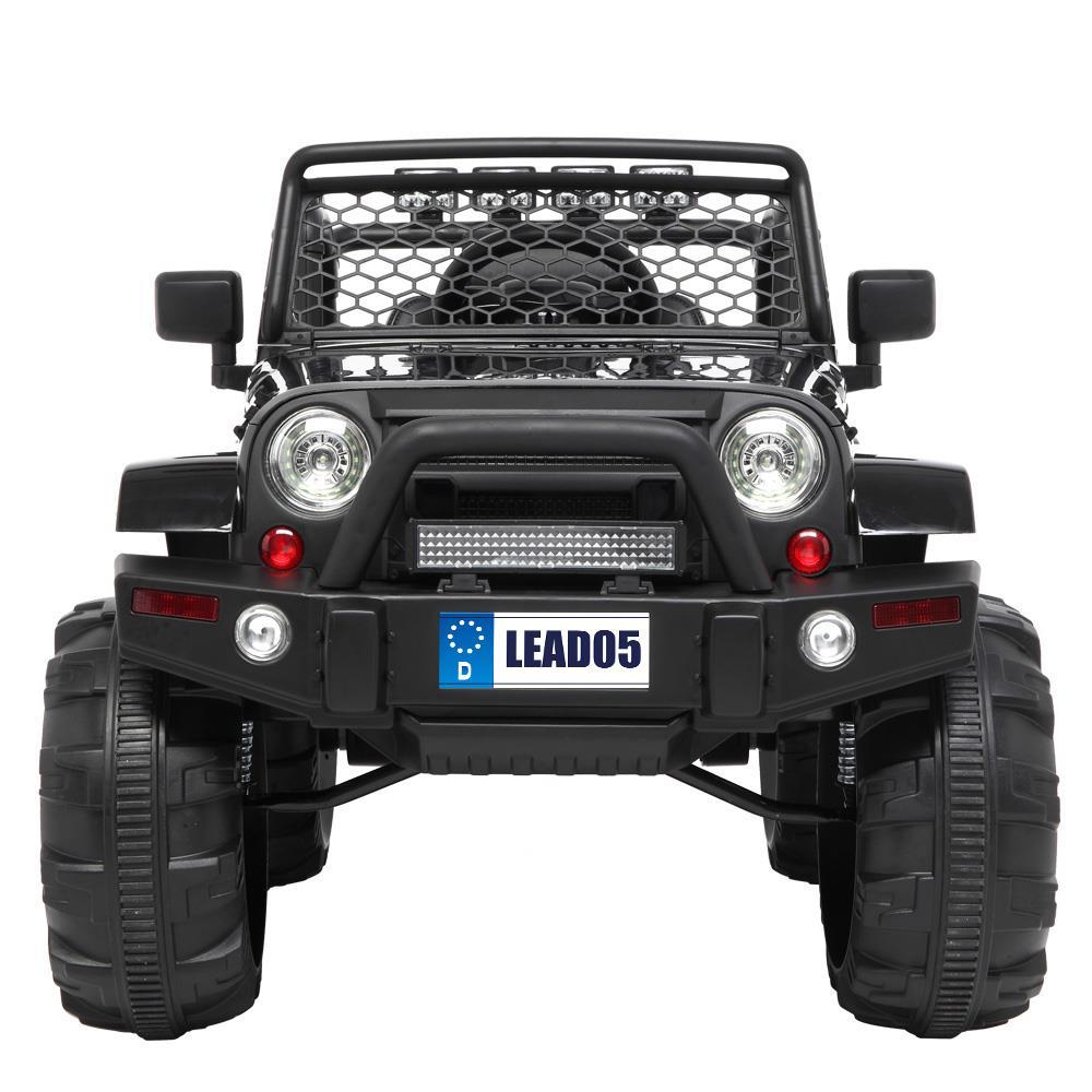 Ktaxon Extra Larger Ride On Truck, 12V Battery Electric Kids Toddler Motorized Vehicles Toy Car w/ Remote Control, 3 Speeds, Spring Suspension, Seat Belts, LED Lights and Realistic Horns (Black)