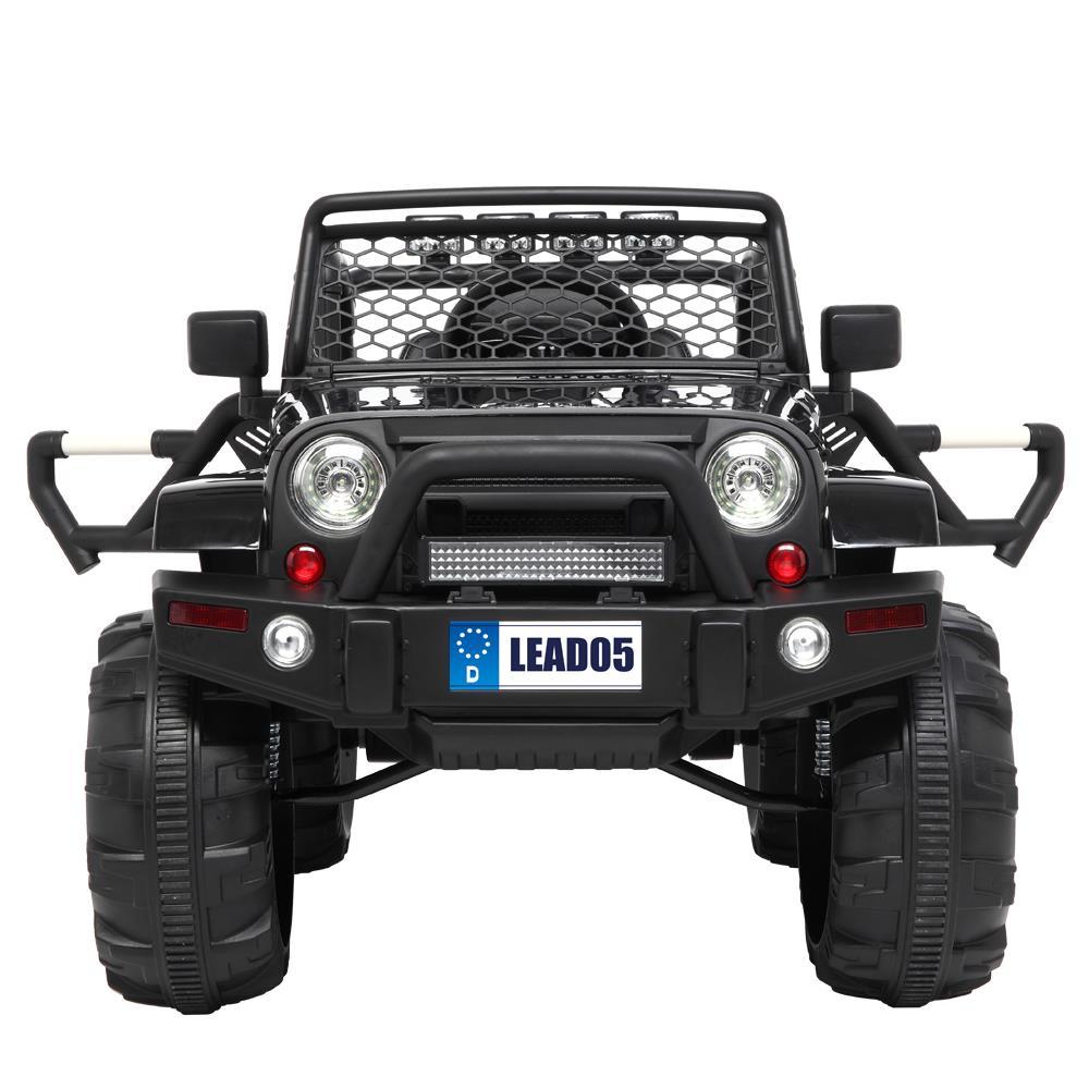 Ktaxon Extra Larger Ride On Truck, 12V Battery Electric Kids Toddler Motorized Vehicles Toy Car w/ Remote Control, 3 Speeds, Spring Suspension, Seat Belts, LED Lights and Realistic Horns (Black)