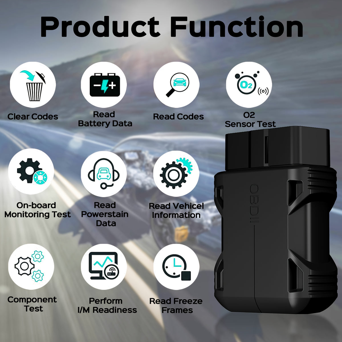 Upgraded ELM327 Car OBD2 Scanner Auto Code Reader Diagnostic Check Engine Light Scan Tool 5.0 Adapter OBDII Tools For IOS For Android OBD Reader