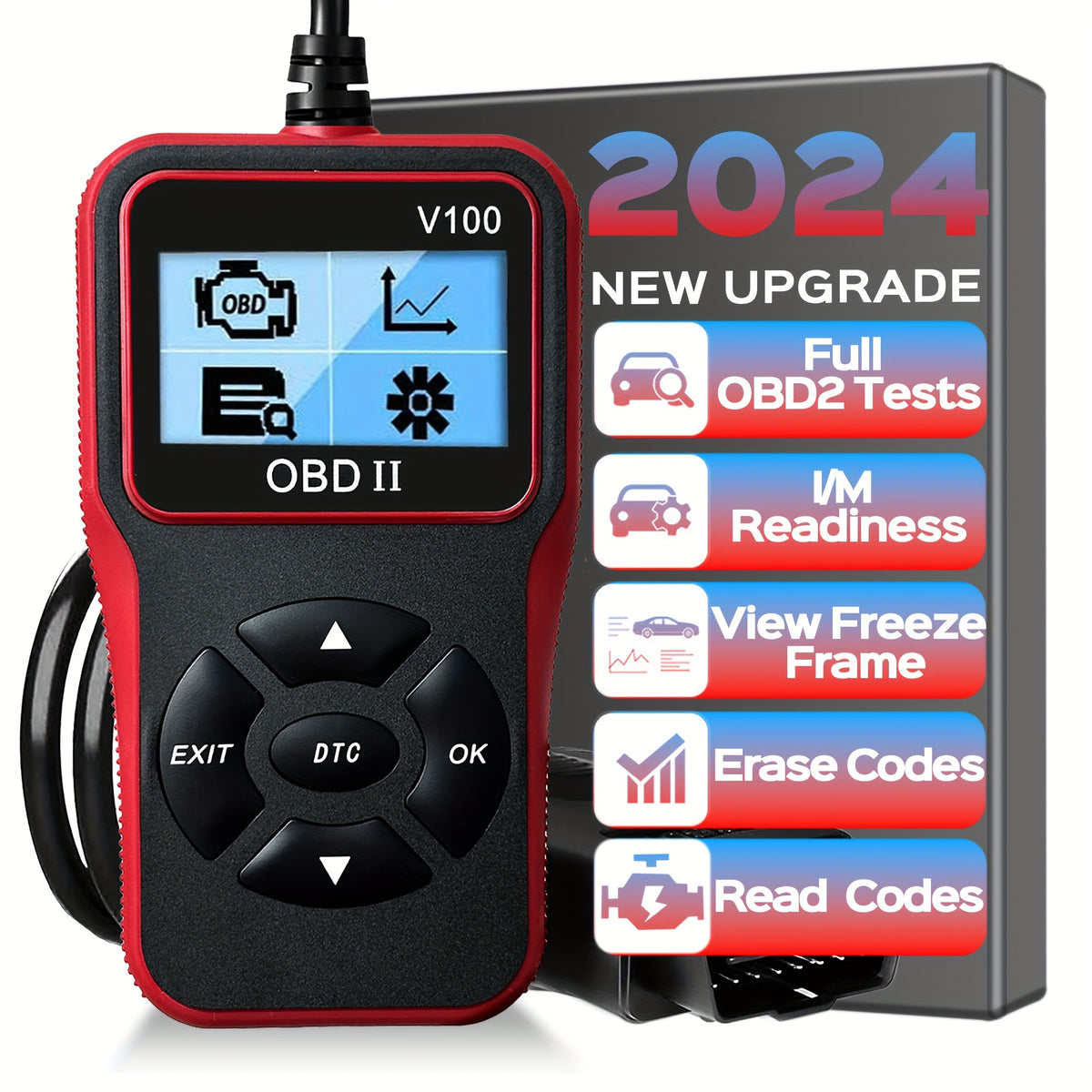 Automotive OBD2 Scanner Code Reader Engine Fault Code Reader Scanner Can Diagnose Scan Tool For All OBD II Protocol Cars Since 1996