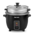 Housewares ARC-363-1NGB 3 Uncooked/6 Cups Cooked Rice Cooker, Steamer, Multicooker, 2-6 cups, Black