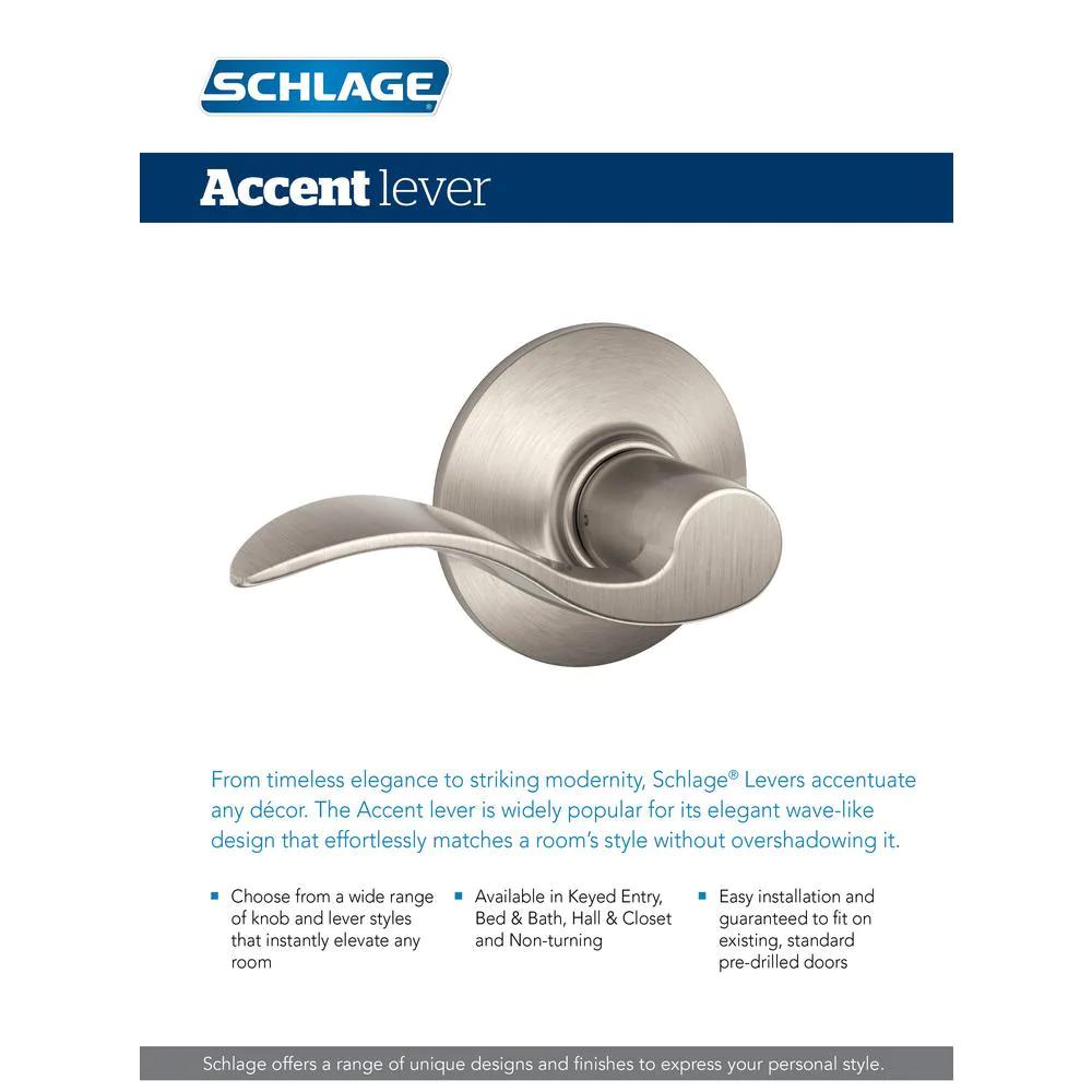 Accent Aged Bronze Right Handed Dummy Door Lever