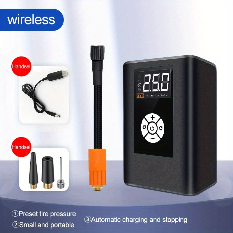 120W 150PSI Portable Digital Air Compressor: The Ultimate Wireless Car Air Pump For Car, Motorcycle, Bike & Ball Inflation!