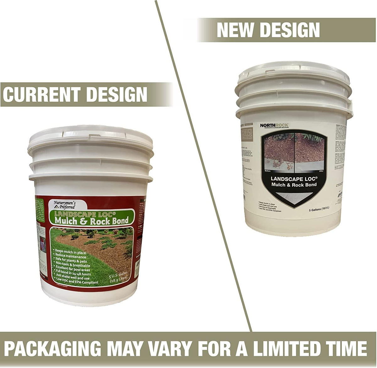 landscape loc mulch &amp; rock bond - 5 gallon