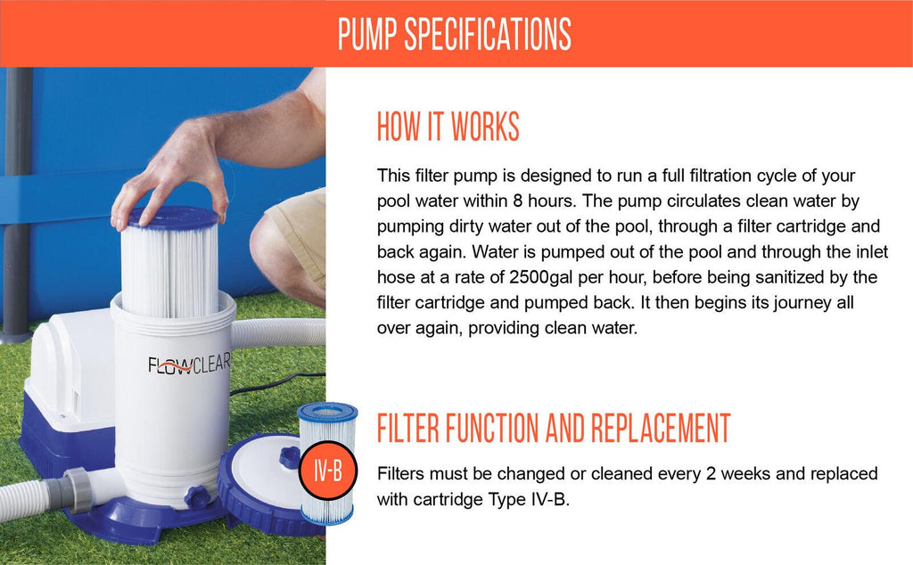 high quality 2500 gph easy set above ground swimming pool pump filter  58392e