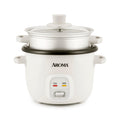 Rice Cooker, 2-Cup (Uncooked) / 4-Cup (Cooked), Steamer, Grain Cooker, Soup Maker, Oatmeal Cooker, Auto Keep Warm, 1 Qt, White, ARC-302-1NG