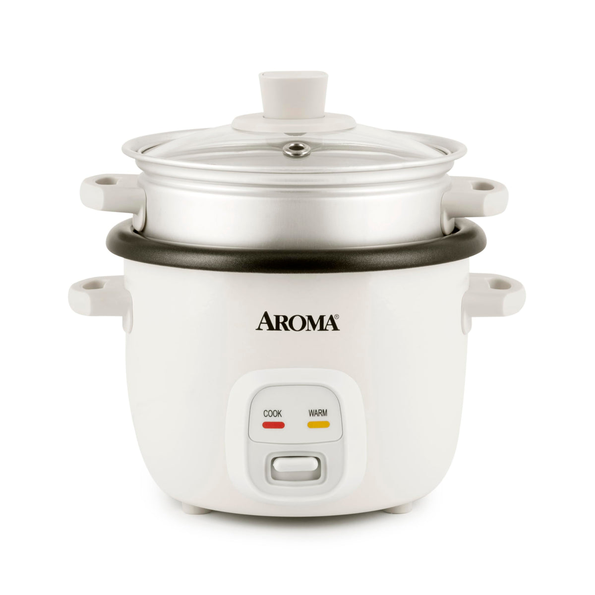 Rice Cooker, 2-Cup (Uncooked) / 4-Cup (Cooked), Steamer, Grain Cooker, Soup Maker, Oatmeal Cooker, Auto Keep Warm, 1 Qt, White, ARC-302-1NG