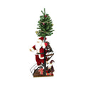 Northlight 50" Santa Claus Spiral Staircase Tree Elf Christmas Figure Base