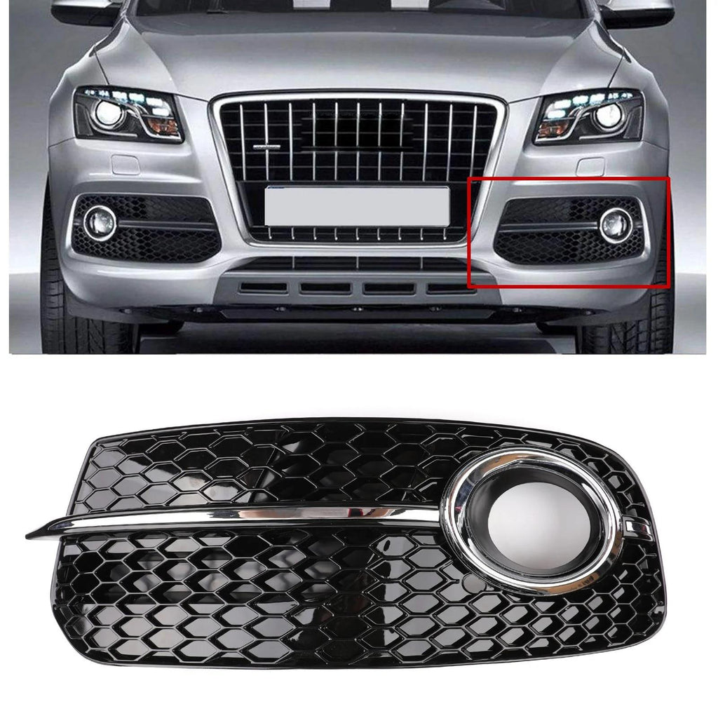 ABS Front Fog Lamp Lower Grille Grill Cover Kit For  2013-2016 Audi Q5 Generic