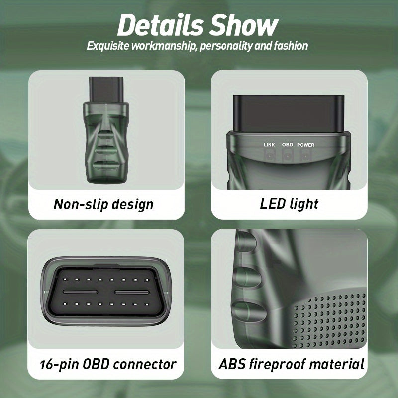 Auto OBDII  Diagnostic Scanner Tool Wireless 4.0, Car Fault Code Reader With Automatic Scanning, Check Engine Light Code Reader For OBD2