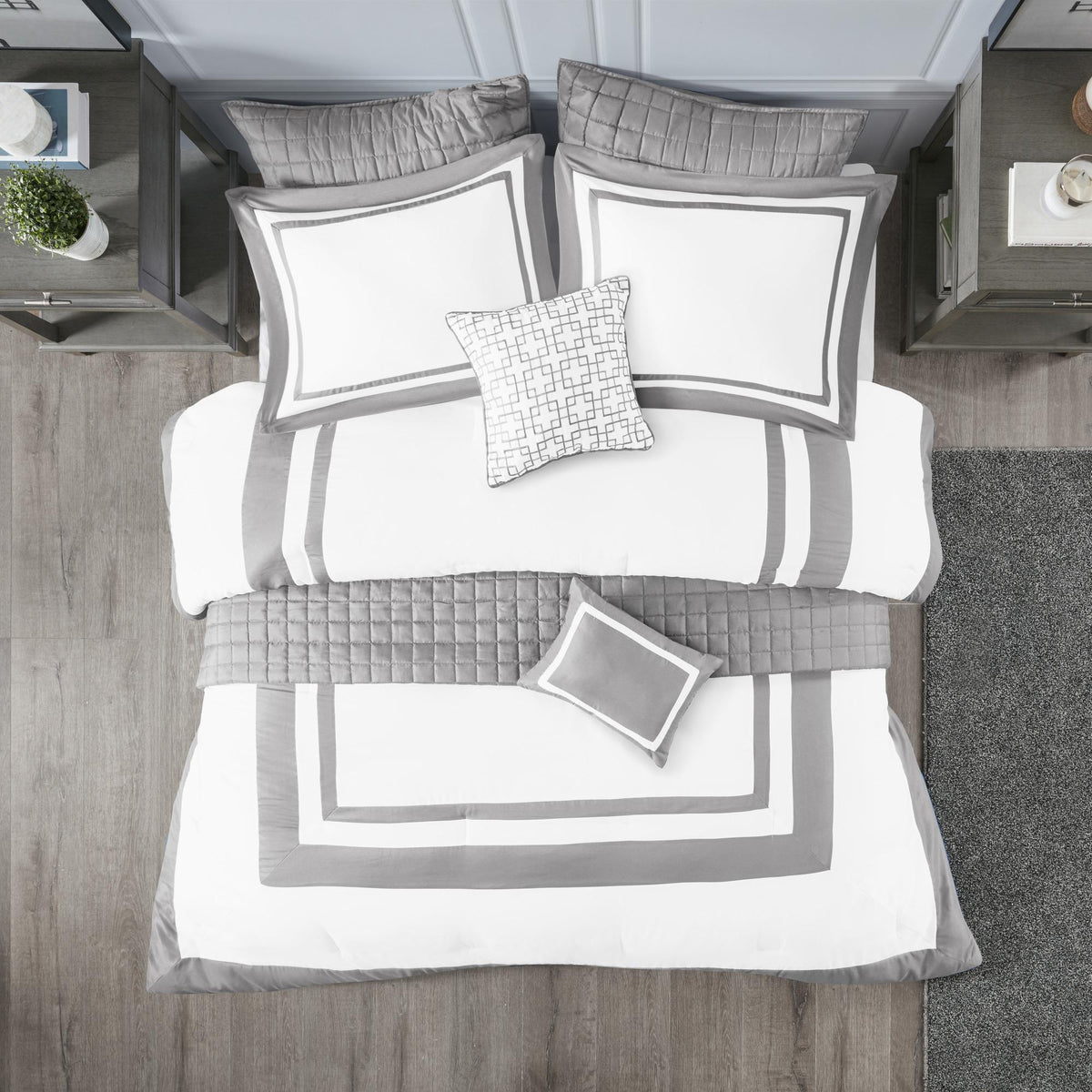 Home Essence Lawrence 8 Piece Comforter and Coverlet Set Collection
