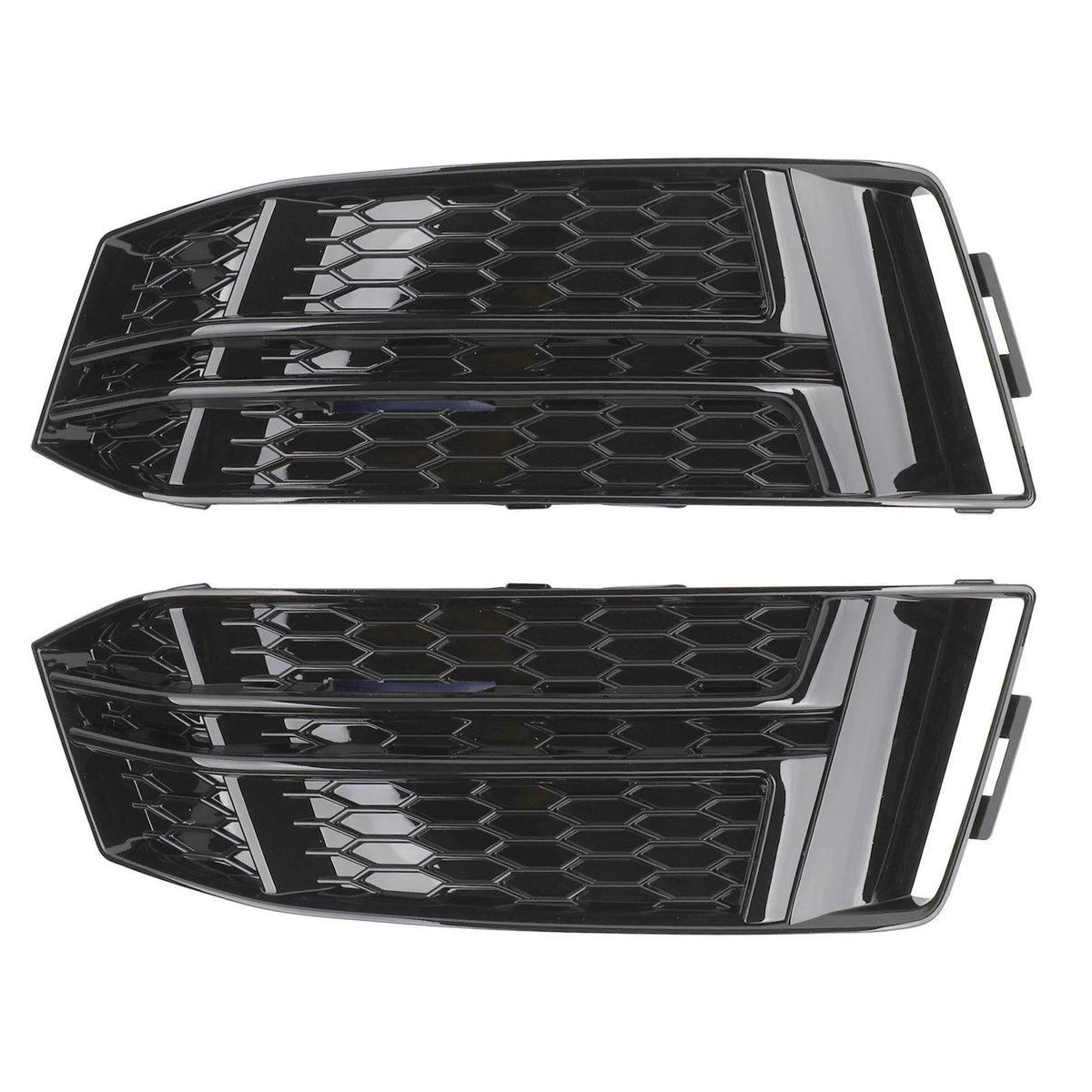Black Front Fog Light Cover fit AUDI A4 B9 S-LINE 2016-2023 Bumper Grille Generic