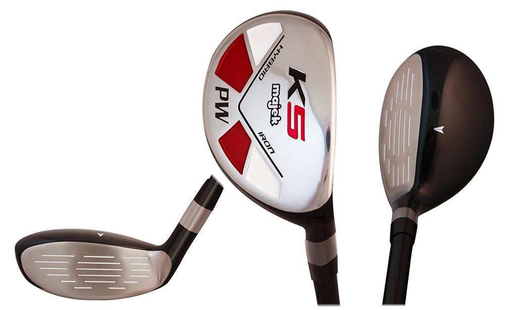 Majek Men's Golf All Hybrid Complete Full Set, which Includes: #4, 5, 6, 7, 8, 9, PW Senior Flex Right Handed Utility “A” Flex Club