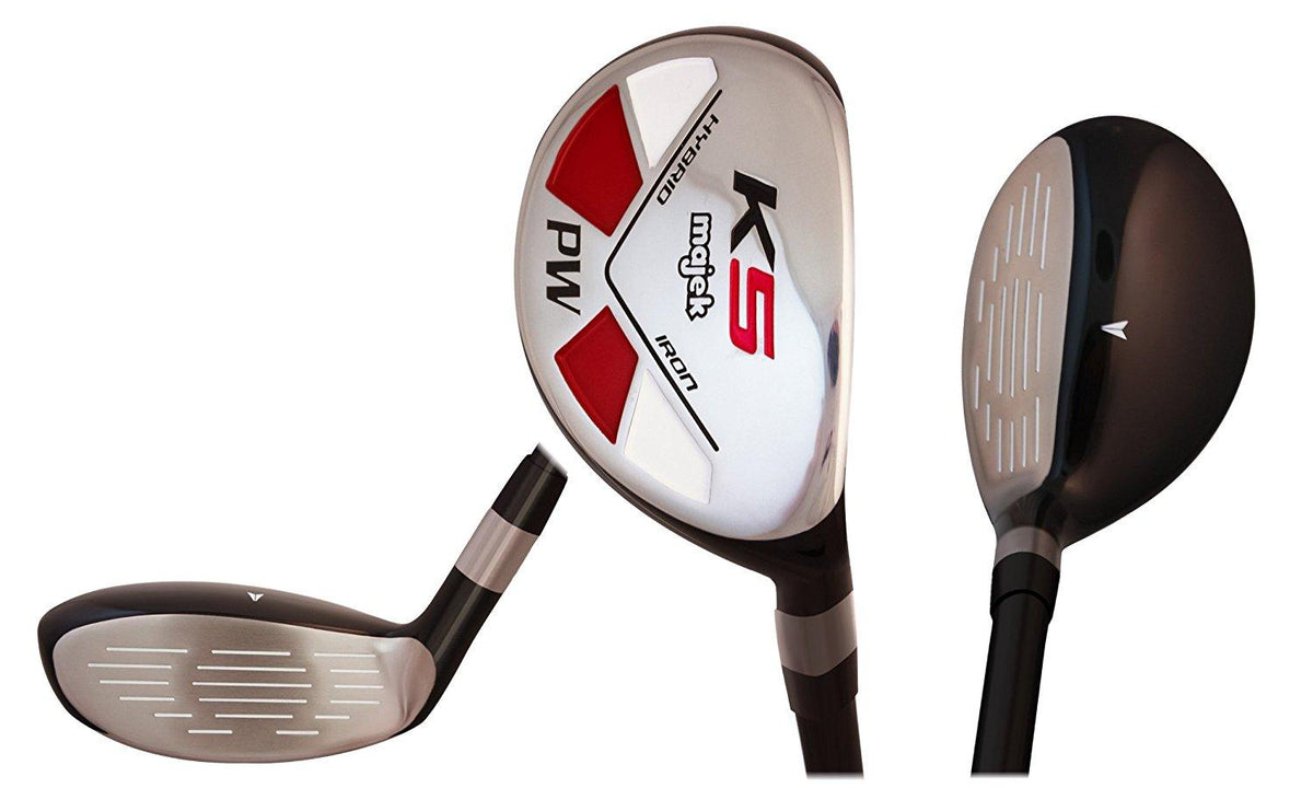 Majek Men's Golf All Hybrid Complete Full Set, which Includes: #4, 5, 6, 7, 8, 9, PW Senior Flex Right Handed Utility “A” Flex Club